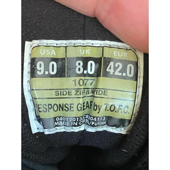 Response Gear Tactical Footwear Black Lace-up Work Field US 9 Mens Work Boots - Picture 6 of 12